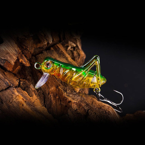1pcs / lot 4.5cm 3g Grasshopper insect Fishing Lures Flying Wobbler Lure hard bait Lifelike Artificial bait Bass Swimbait pesca ► Photo 1/6