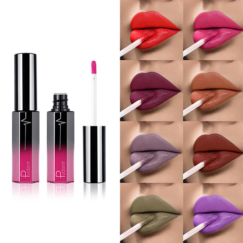 Liquid Lipstick Hot Sexy Colors Lip Paint Matte Lipstick Waterproof Long Lasting Lip Gloss Lip Kit Makeup ► Photo 1/6