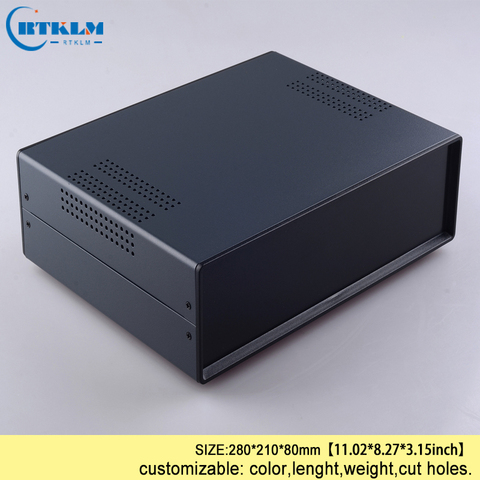 Iron junction box custom desktop enclosure Iron electronic project box housding pcb diy design instrument case 280*210*80mm ► Photo 1/5