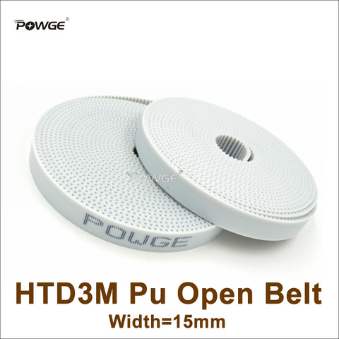 POWGE 10meters HTD 3M Timing Belt 3M-15 Width 15mm White HTD3M PU Open Belt 3M 15 S3M Belt For CNC Laser Machine Cutting Machine ► Photo 1/6