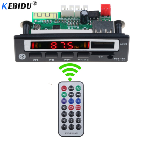 kebidu Wireless Bluetooth 5.0 Car Audio USB TF FM Radio Module 5V 12V MP3 WMA Decoder Board MP3 Player with Remote Control ► Photo 1/6