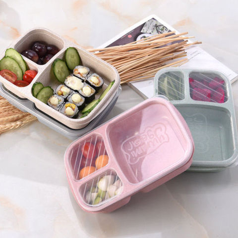 Limit 100 Hot Wheat Microwave Bento Lunch Box Picnic SuShi Fruit Food Container Storage Boxes Case Container Organizer ► Photo 1/1