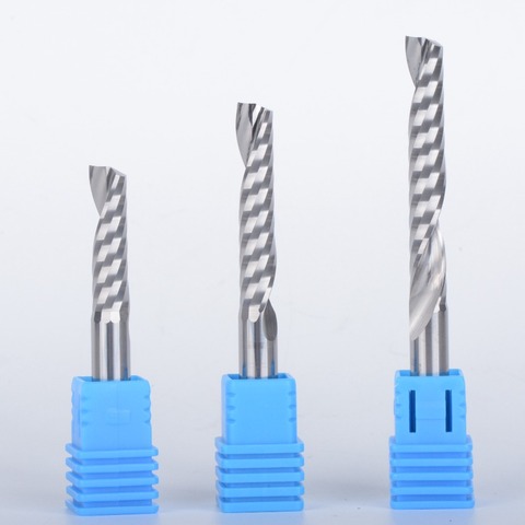 1PC 6mm one Flute Spiral Cutter router bit CNC end mill For MDF carbide milling cutter tugster steel router bits for wood ► Photo 1/2