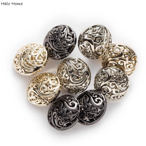 5pcs Round Hollow Metal Buttons for Sewing  Scrapbook Jacket Blazer Sweaters Gifts Crafts Handwork Clothing 12.5-25mm ► Photo 1/6