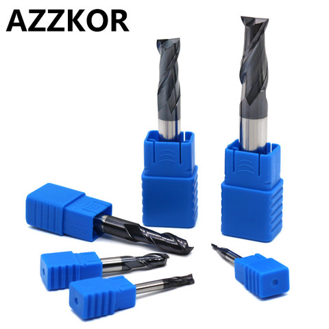 Milling Cutter Alloy Coating Tungsten Steel Tool Cnc Maching 2 Blade  Endmills Top Milling Cutter Kit Milling Machine Tools ► Photo 1/5
