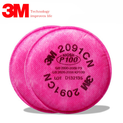 Lots of Painting Spray Industry 3M 2091 particulate filter P100 for 3M 6800 7502 6200 Series Respirator Dust Mask ► Photo 1/6