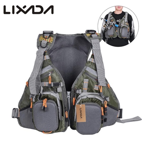 Lixada 3 In 1 Mesh Fly Fishing Vest and Backpack Breathable Outdoor Fishing Safety Life Jacket Fisherman Multifunctional Vest ► Photo 1/6