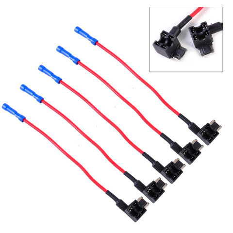 5pcs Mini Blade Fuse Holder Add-A-Circuit Fuse TAP Adapter w/ 5