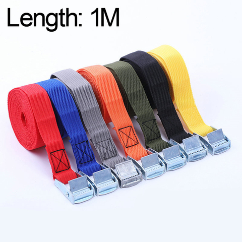 1M Buckle Tie-Down Belt cargo straps for Car motorcycle bike With Metal Buckle Tow Rope Strong Ratchet Belt for Luggage Bag ► Photo 1/6