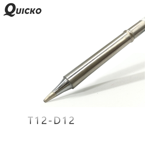QUICKO T12-D12 Shape D series Welding iron tips 70W for FX9501/951/907 T12 Handle OLED&LED station 7s melt tin ► Photo 1/3