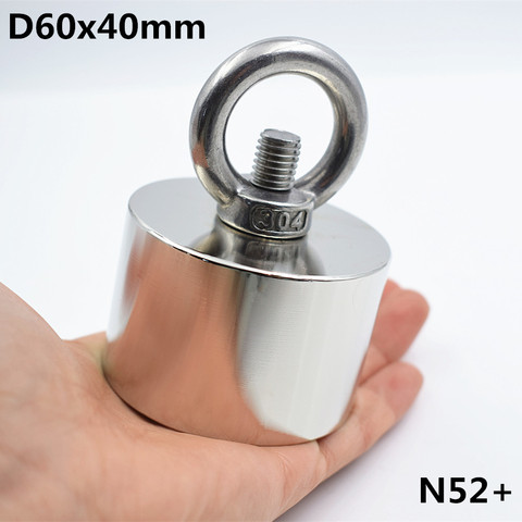 Neodymium magnet N52 D60x40 Super strong round magnet 250kg Rare Earth strongest permanent powerful magnetic iron shell ► Photo 1/6