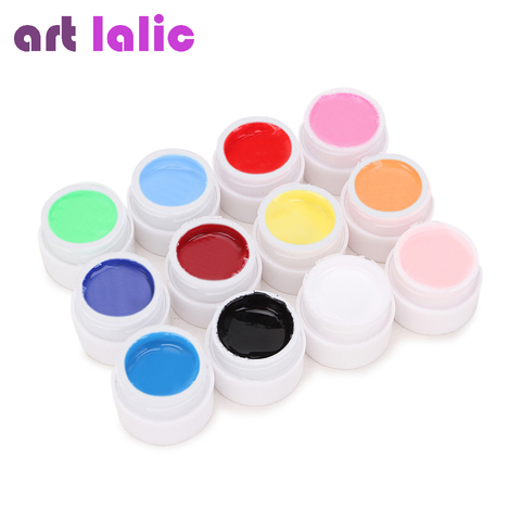 Artlalic 12 Colors  Pure UV Gel Extension Manicure Builder Nail Art Tips Polish Design Women Beauty DIY Nail Glue ► Photo 1/2