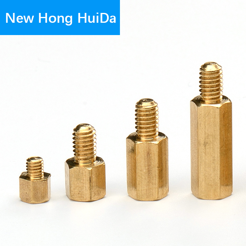M3 M4 Solid Brass Hexagon Male Female Spacer Stud Hex Standoff Screws Nuts 