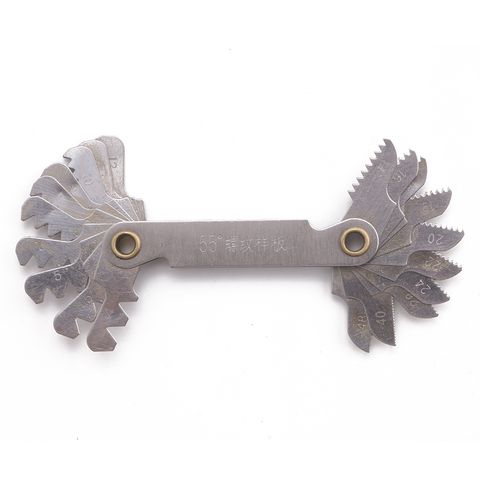 Foldable Screw Pitch Gauge Whitworth 55 Degree Thread Measuring Gage ► Photo 1/5