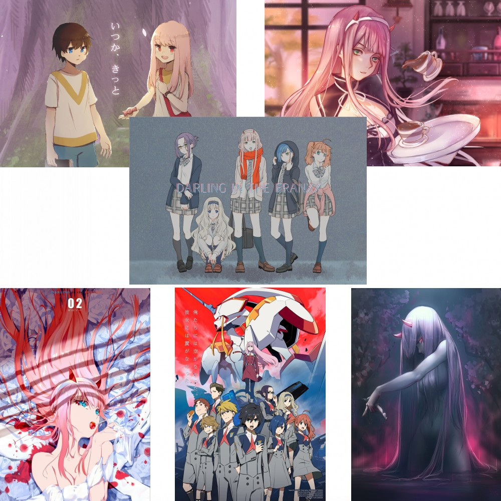 New FranXX HIRO ZERO TWO ICHIGO GORO Wall sticker Coated paper Posters  Japanese Anime Poster Retro buy 3 get 4 - Price history & Review |  AliExpress Seller - The surprise posters Store 
