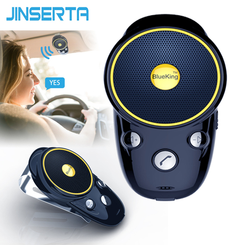 JINSERTA Bluetooth Handsfree Car Kit Wireless Bluetooth Speaker Phone MP3 Music Player Sun Visor Clip Speakerphone Rechargeable ► Photo 1/6