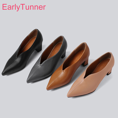 Price & Review on Hot Brand New Sexy Apricot Brown Women Formal Pumps 2 inch High Heels Lady Nude Shoes ES196 Plus Big Small Size 10 28 43 46 | AliExpress