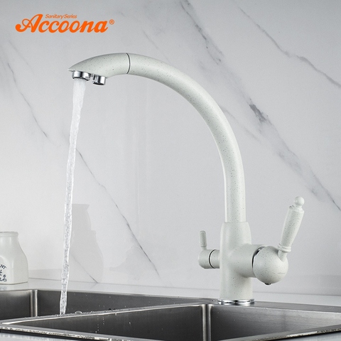 Accoona New Arrival Kitchen Faucet 360 Degree Rotation with Water Purification Features Cold and Hot Kitchen Faucets A5179-7 ► Photo 1/6