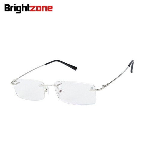 Rimless Titanium Alloy flexible optical glasses frames spectacle frame degree point eyeglasses oculos de grau prescript glasses ► Photo 1/1