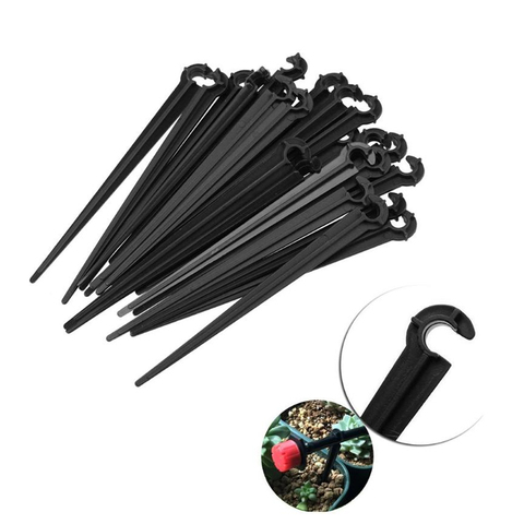 50pc Hook Fixed Stems Support Holder for 4/7 Drip Irrigation Water Hose Irrigation Water Hose Drop Watering Kits Garden Supplies ► Photo 1/6