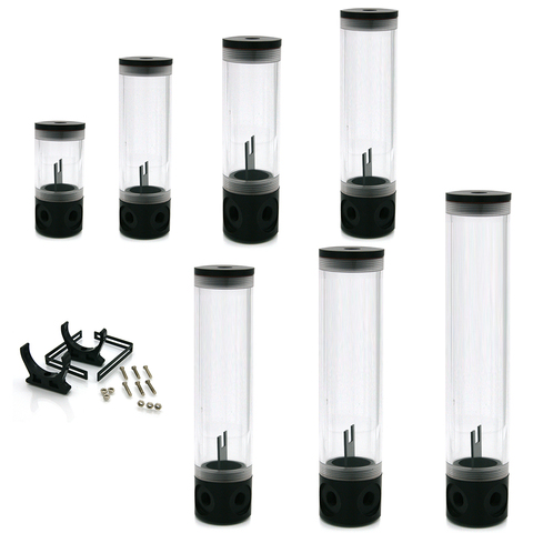 Stand-Alone Reservoir For Water Cooling 50mm Cylindrical Acrylic + POM 110 140 190 220 240 280 300 390mm ► Photo 1/5