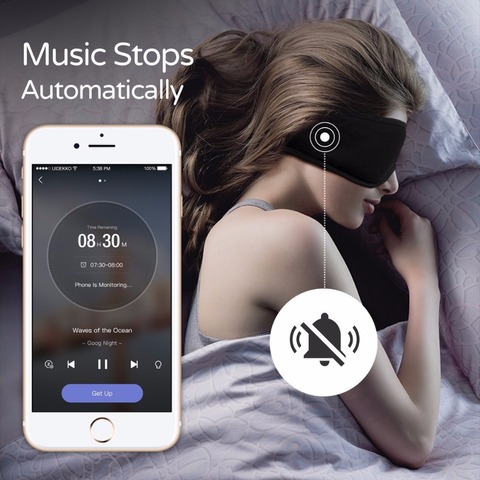 Sleepace Sleep Headphones,Comfortable Washable Eye Mask with Sound blocking/ Noise Cancelling Earphone Smart App remote control ► Photo 1/6