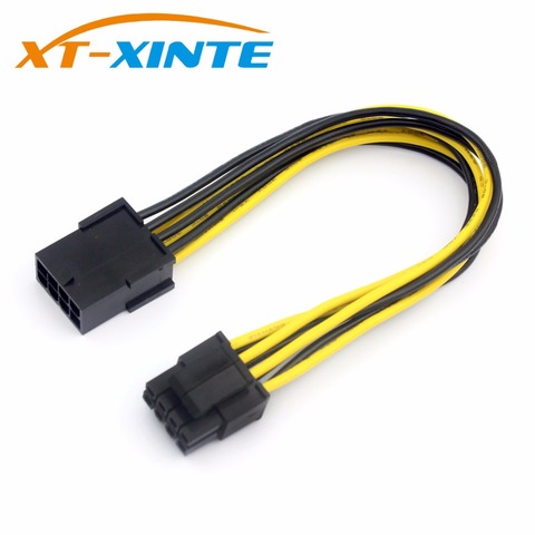 Graphics 8P to CPU 8Pin (4pin +4pin ) Power Supply Cable Adapter Famale to Male Power Convertor 8Pin Miner Cable 12cm for BTC ► Photo 1/5