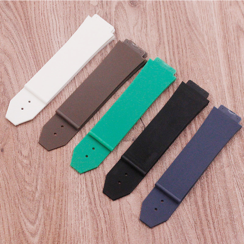 Watch accessories for HUBLOT Hengbao silicone  rubber   waterproof belt men and women watch strap 25x19mm ► Photo 1/6