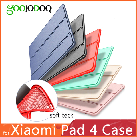 For Xiaomi Mi Pad 4 Case, GOOJODOQ Mi Pad4 Case PU Leather Silicone SoftShockproof Thin Slim Cover for Xiaomi Mipad 4 Case Funda ► Photo 1/6