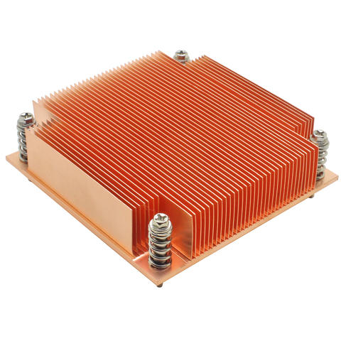 1U Server CPU Cooler Copper Heatsink Radiator For Intel Core Xeon LGA 1155 1156 1150 1151 Industrial Computer Passive Cooling ► Photo 1/6