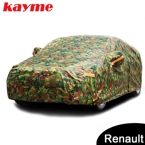 Kayme waterproof camouflage car covers outdoor sun protection cover for Renault Captur Clio Duster logan Kadjar megane2 ► Photo 1/6