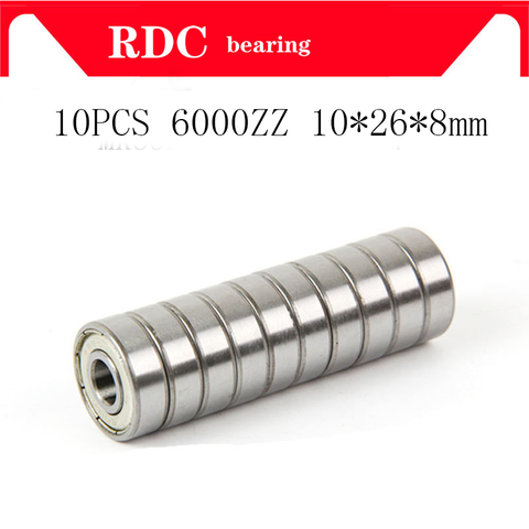 10PCS 6000ZZ Bearing ABEC-5  10x26x8 mm High quality Deep Groove 6000 ZZ Ball Bearings 6000Z 80100 Z 6000z bearing ► Photo 1/6