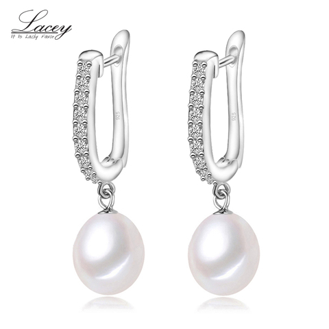 Fashion Real Natural Freshwater Pearl Jewelry Earrings Wedding For Women,925 Sterling Silve Jewelry Earrings  ► Photo 1/5