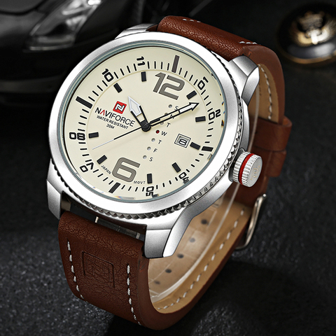 2022 Luxury Brand NAVIFORCE Date Quartz Watch Men Casual Military