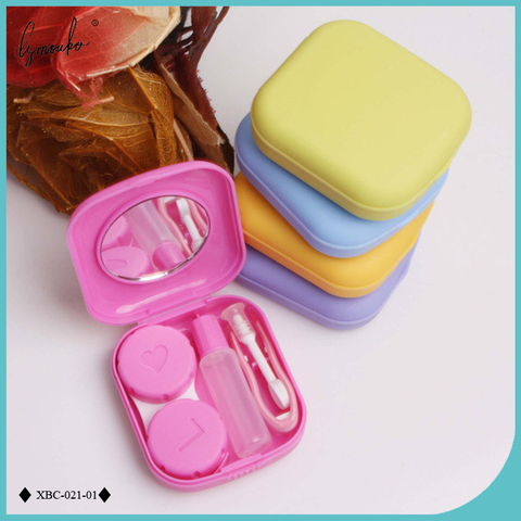 Lymouko Lovely Pocket Mini Contact Lens Case Travel Kit Easy Carry Mirror Lenses Box Container ► Photo 1/6