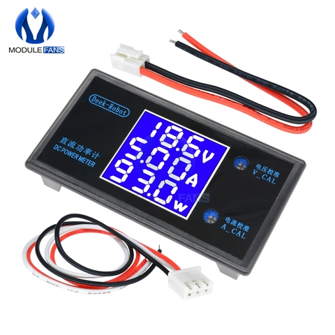 DC 12V 5A LCD Display Digital Voltmeter Ammeter Wattmeter Voltage Current Power Meter Volt Detector Tester Monitor 0-50V 250W ► Photo 1/6