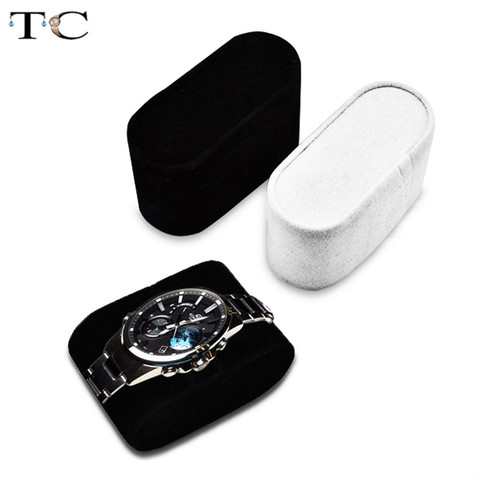 Wholesale Black White Suede Watch Cushions Watch Pillow for Case Storage Box Wrist Watch Bracelet Display Stand Holder Organizer ► Photo 1/6