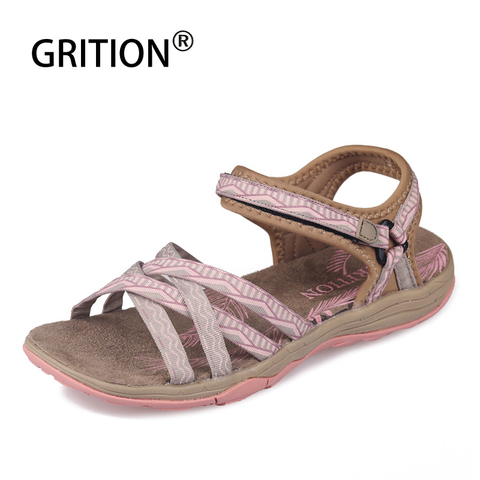 GRITION Women Sandals Fashion High Quality Summer Female Shoes Outdoor Ladies Flat Casual Sandals 2022 Anti-slip Trekking Shoes ► Photo 1/6