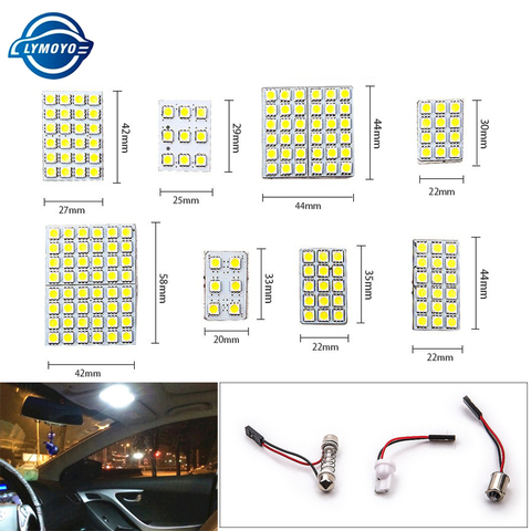 1setsX Led Panel 6/9/12/15/18/24/36/48 SMD 5050 T10 Ba9s c5w Adapter Festoon Dome reading Light Accessories Car Auto motor DC12V ► Photo 1/6