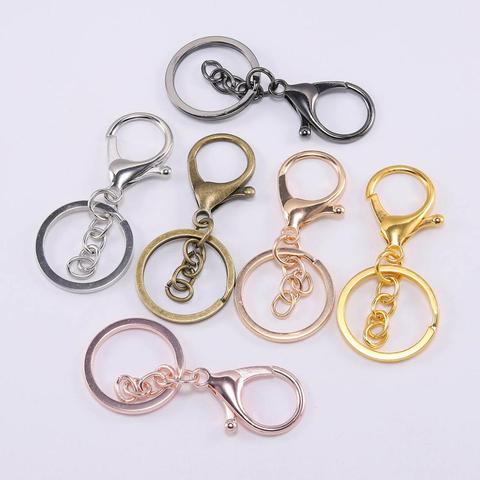 5pcs/lot Key Ring 30mm Keychain Long 70mm Lobster Clasp Key Hook Keyrings For Jewelry Making Finding DIY Key Chains Accessories ► Photo 1/6
