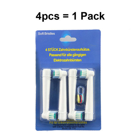 4PCS Electric Toothbrush Heads Replacement For Braun Oral B Nozzles Soft Bristle Vitality Dual Clean Hygiene Care SmartSeries ► Photo 1/6