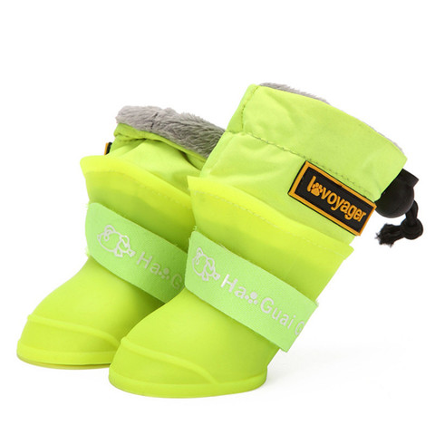 Dog Rain Boots for Small Medium Dogs Waterproof Dog Shoes Winter Warm Puppy Snow Boots Fleece Soft Silicon Adjustable Anti-Slip ► Photo 1/6