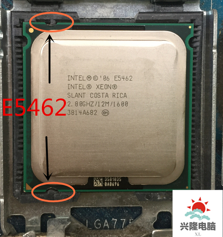 lntel Xeon E5462 e5462 2.8GHz/12M/1600Mhz/CPU equal to LGA775 Core  Quad Q9550 CPU,works on LGA775 mainboard no need adapter ► Photo 1/1