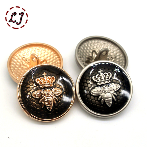 Fashion decorative metal buttons British style bee shape sewing buttons for women shirt suit overcoat garment accessories DIY ► Photo 1/5