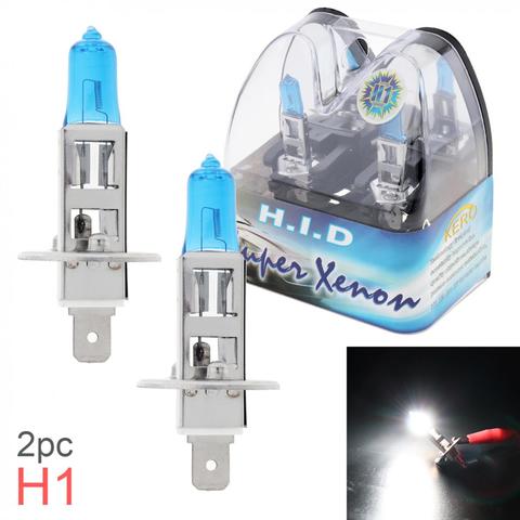2pcs 12V H1 55W 6000K White Light Universal Super Bright Car Xenon Halogen Lamp Auto Front Headlight Fog Bulb ► Photo 1/6