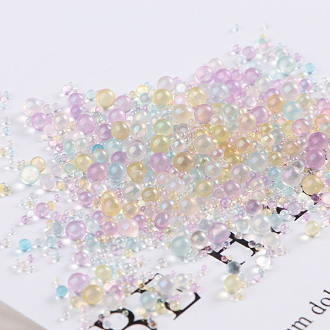 10g/Pack Mini Bubble ball beads 0.4-3mm mixed tiny beads for glass globe silicon mold filler charms DIY Nail Craft Home Decor ► Photo 1/6