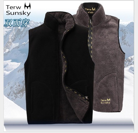 Outdoor Trekking Skiing Double Face Wear Autumn Winter Men Women Fleece Vest High Quality Warm Clothing Thickness Sports Jacket ► Photo 1/1