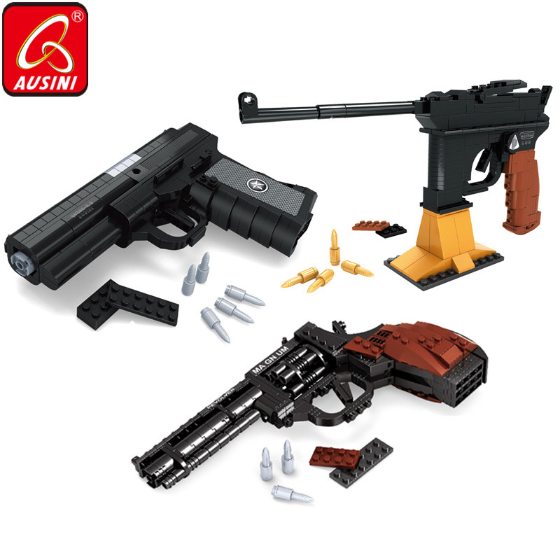 Ausini Guns Building Blocks Set Bricks Toy Gun 4 Kids Top Gun Assemble Series 