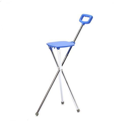 2017 high quality Stick aluminium alloy folding stool type multi-function tripods cane chair cane Help line device hot sales ► Photo 1/1