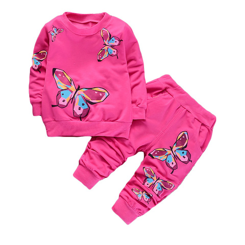 Kids Girls Summer Clothing Set Children T-shirt Jogger Pants